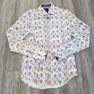 Mizumi Men's Multicolor Balloon Print Button Down Shirt Size M